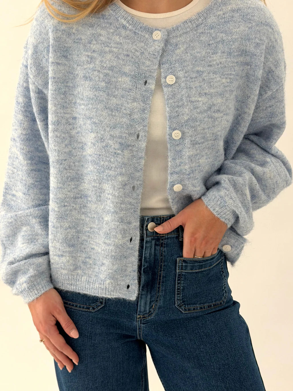 VMHOPE Knit Cardigan - Cashmere Blue